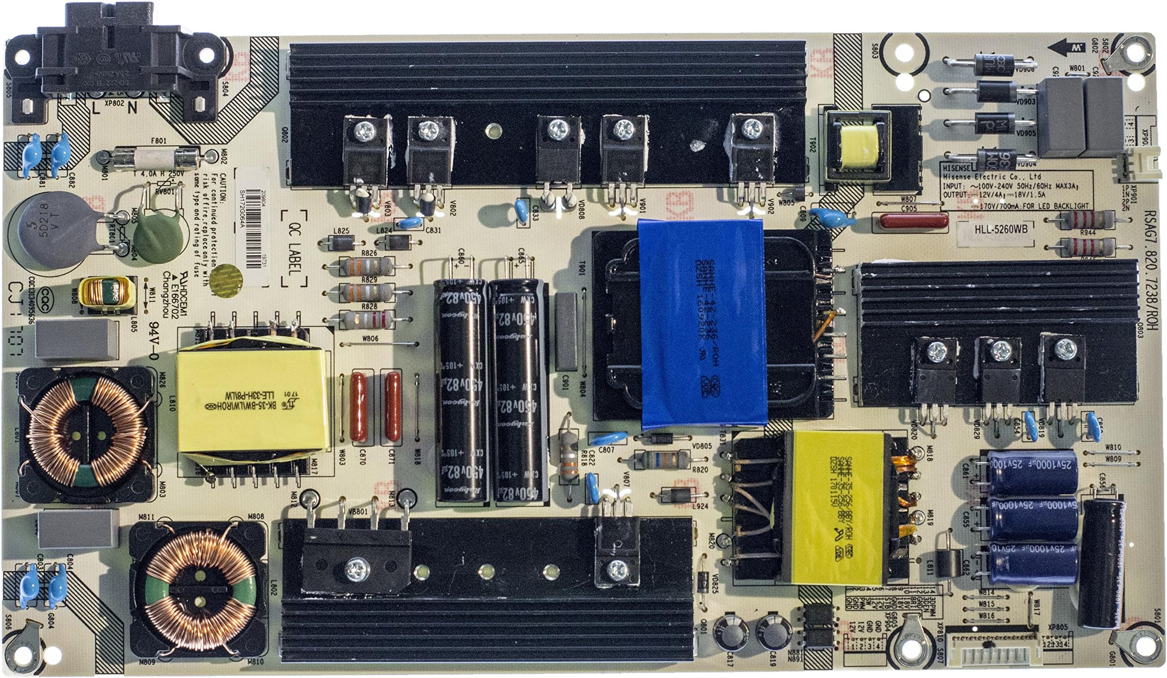 209804 RSAG7.820.7238/ROH Power Supply Board for 55H6D 55DU6500 LC-55P7000U