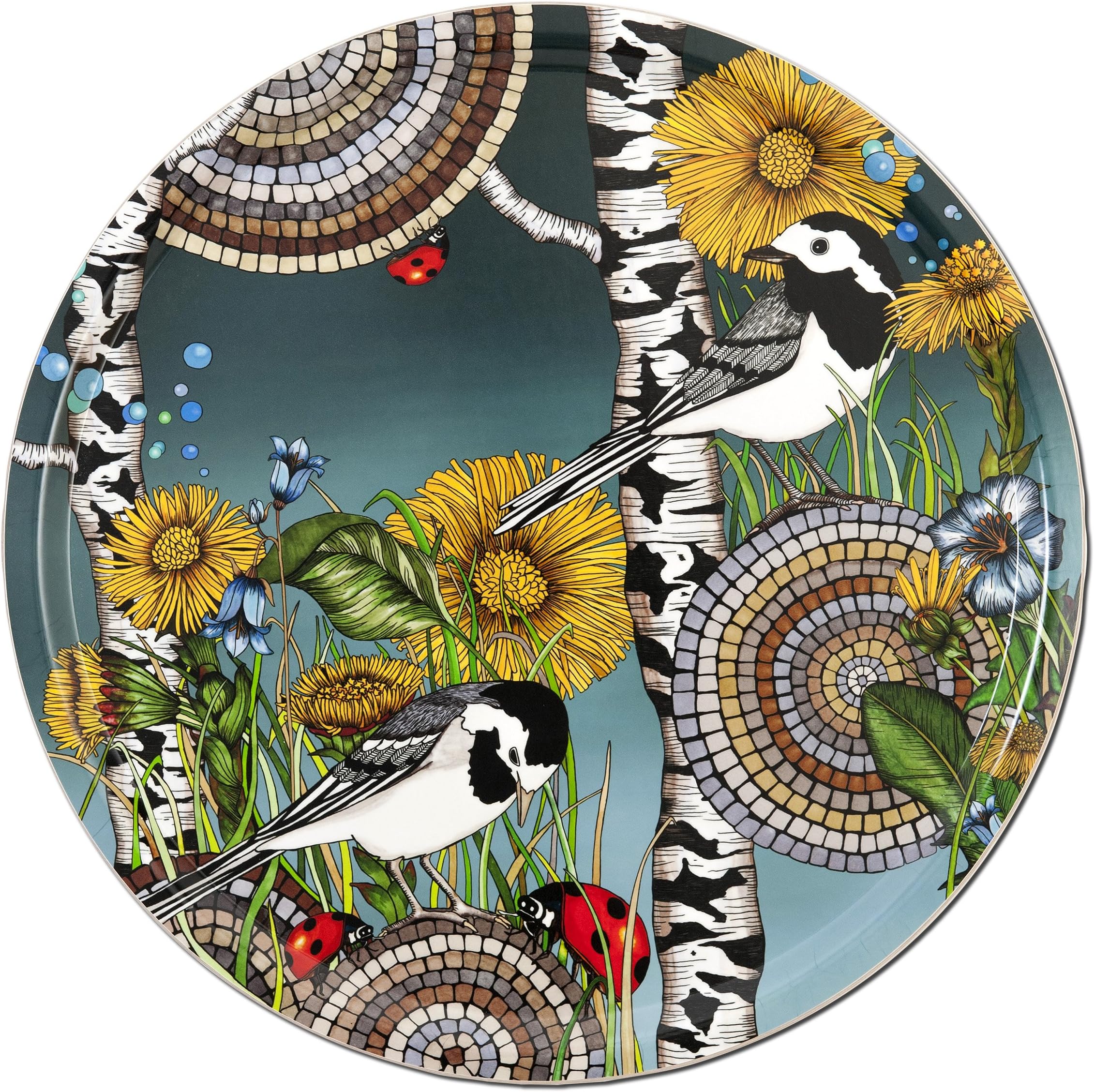 Wagtails Moody Blue – Tray 38 cm