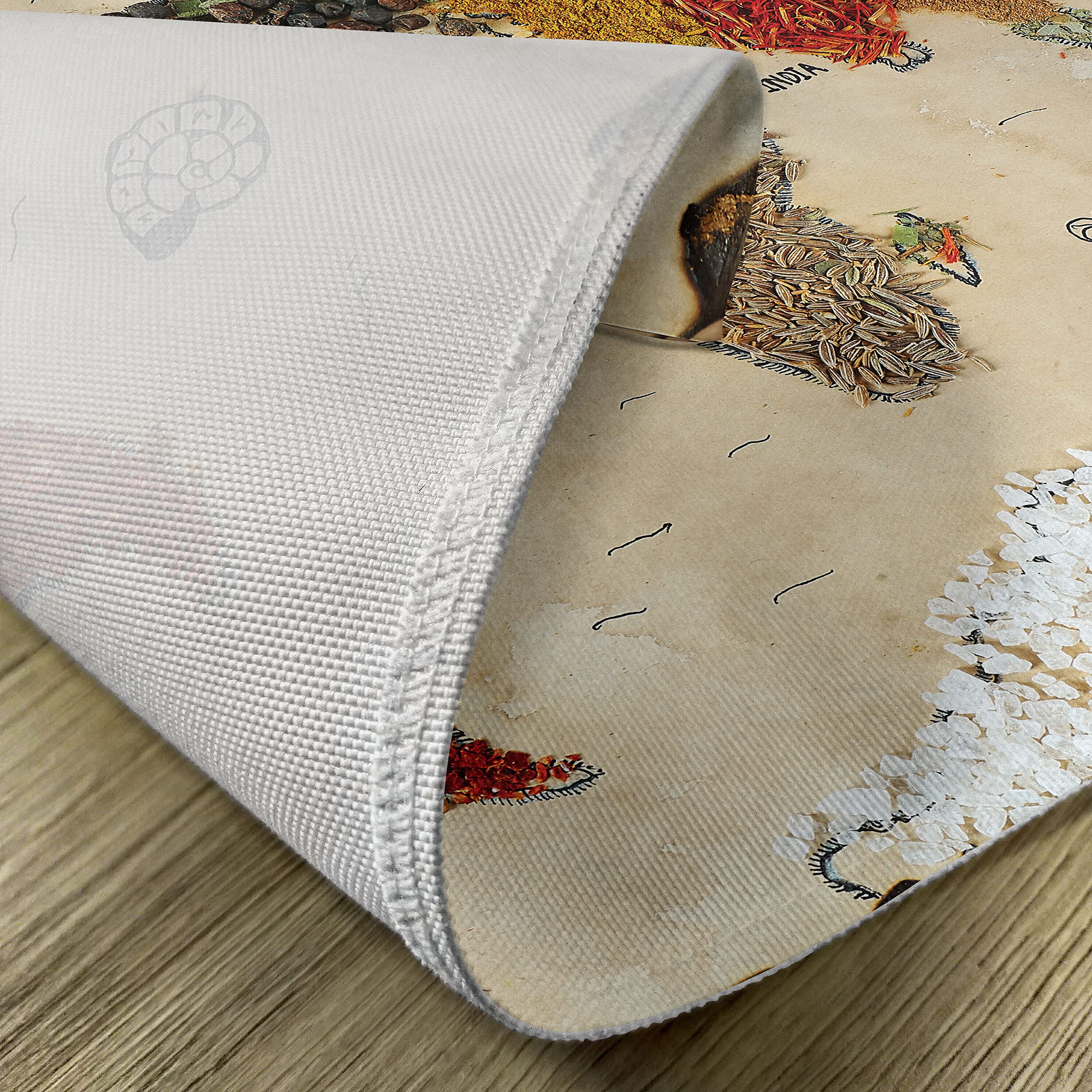 ABAKUHAUS Set 4 Tovagliette Americane Mappa Del Mondo Vintage - Lavabili In Lavatrice, Impermeabili, 30x45cm
