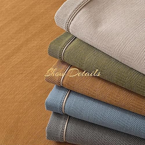 Miniatura 8 de Herring Bone - Funda de sofá de tela de chenilla en espiga para sofá, funda de sofá universal antideslizante (marrón, 27.6 x 70.1 pulgadas)