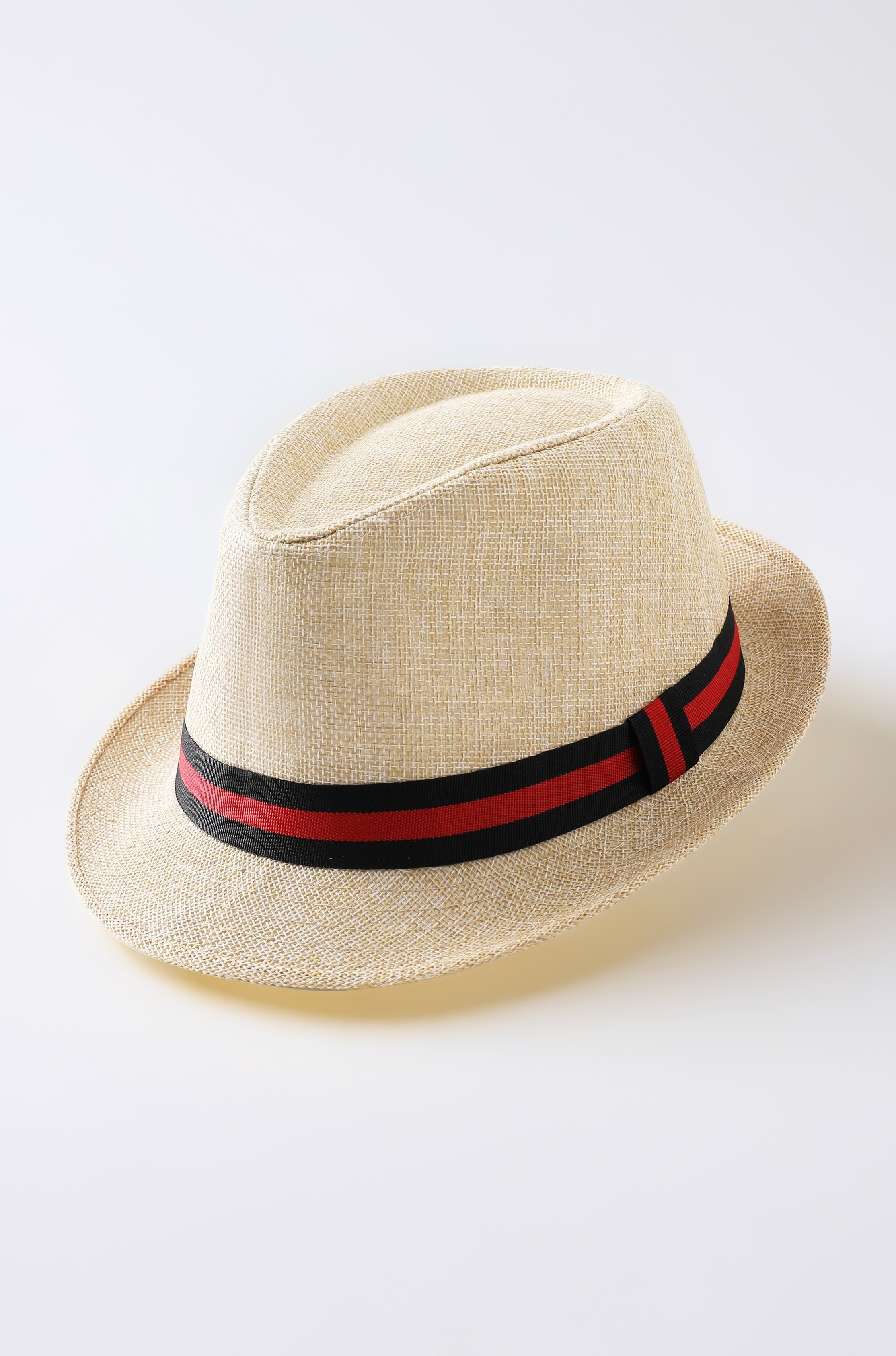 BABEYOND 1920s Panama Fedora Hat Cap for Men Gatsby Hat for Men 1920s Mens Gatsby Costume Accessories (Beige with Stripes)