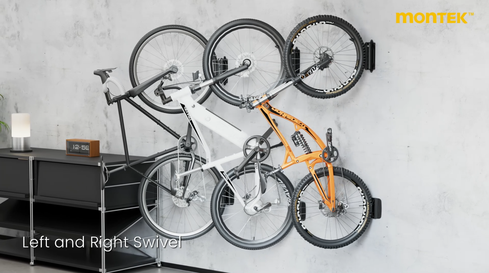 Garage Hooks Bike Rack Garage MonTEK Swivel Bike Wall Mount