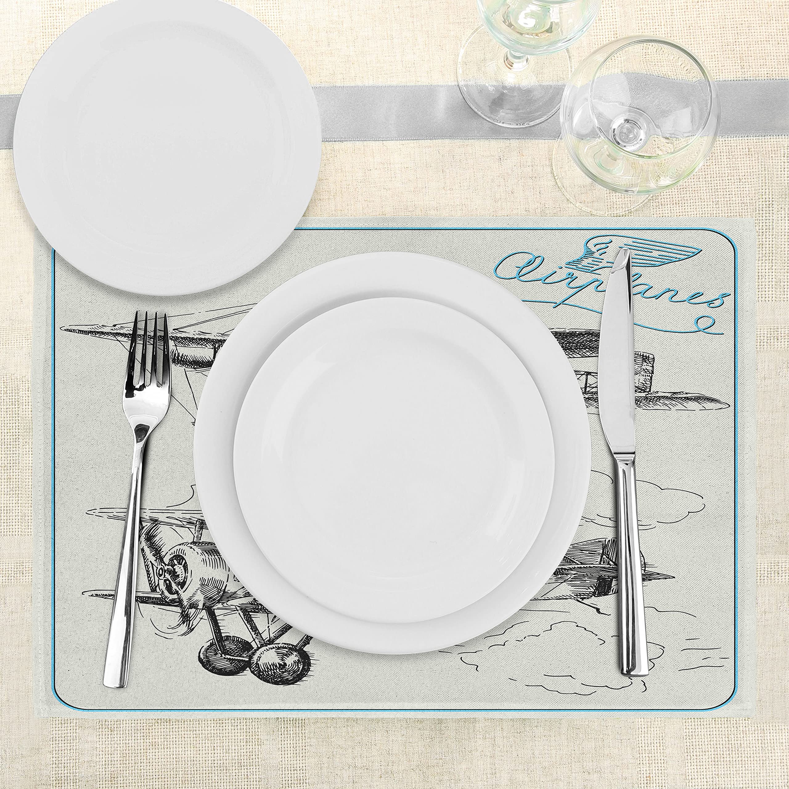 ABAKUHAUS Aereo Tovaglietta Americana Set di 4, Bon