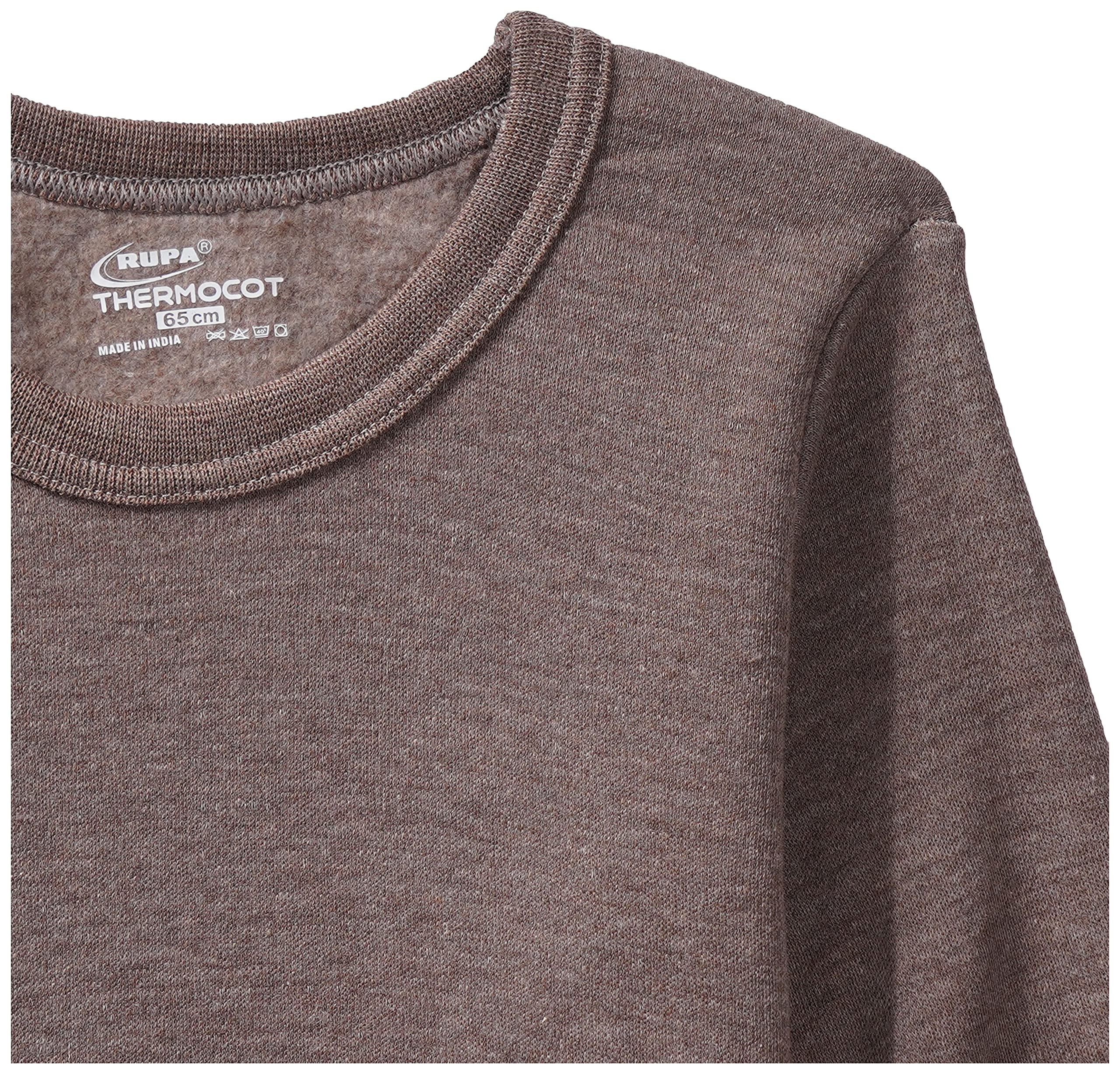 Rupa Thermocot Boys' Plain Cotton Thermal Top (AGNIKIDSRNFS_Brown_60) 1