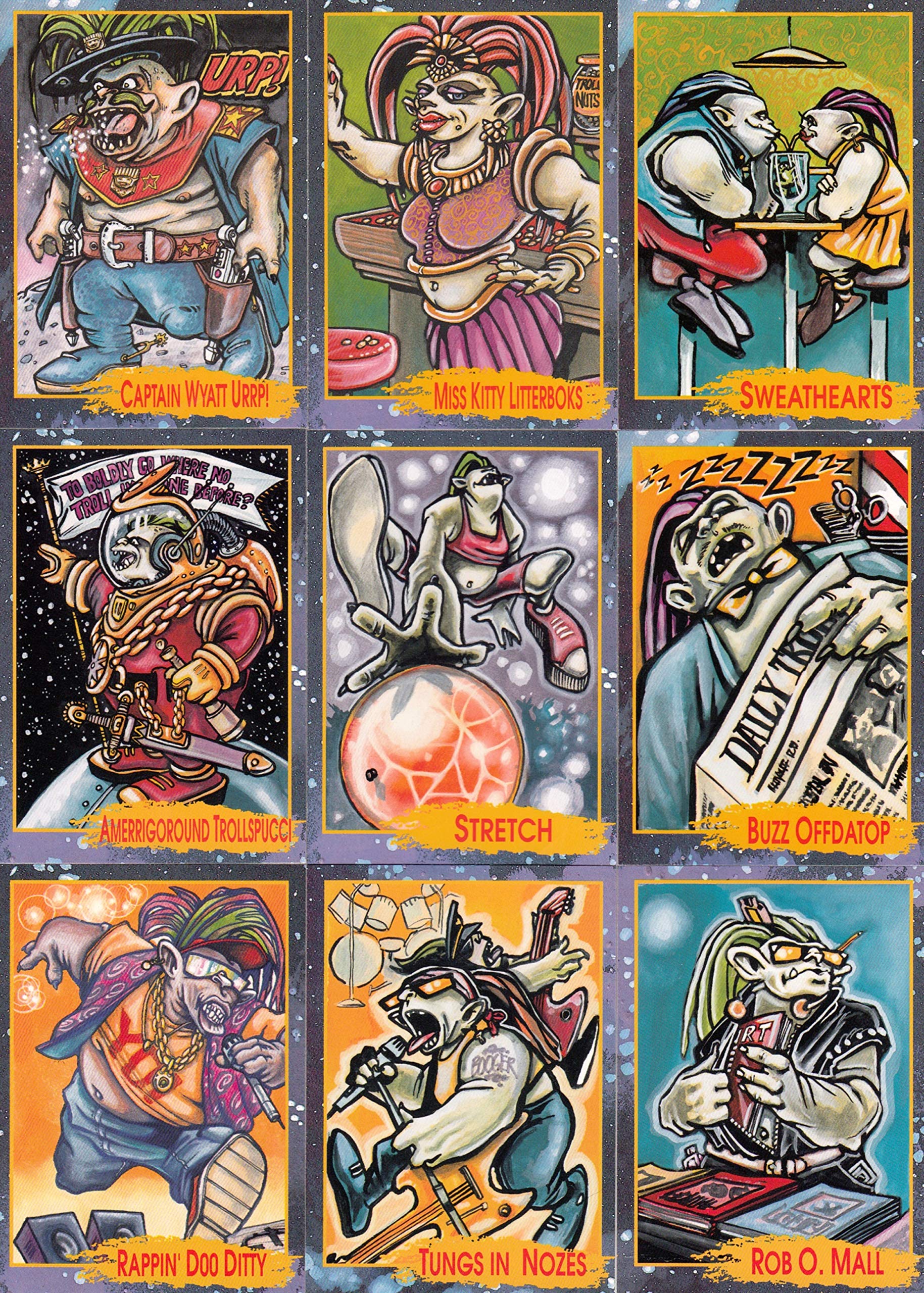 TROLL FORCE 1993 STAR PICS COMPLETE BASE CARD SET OF 50 + 6