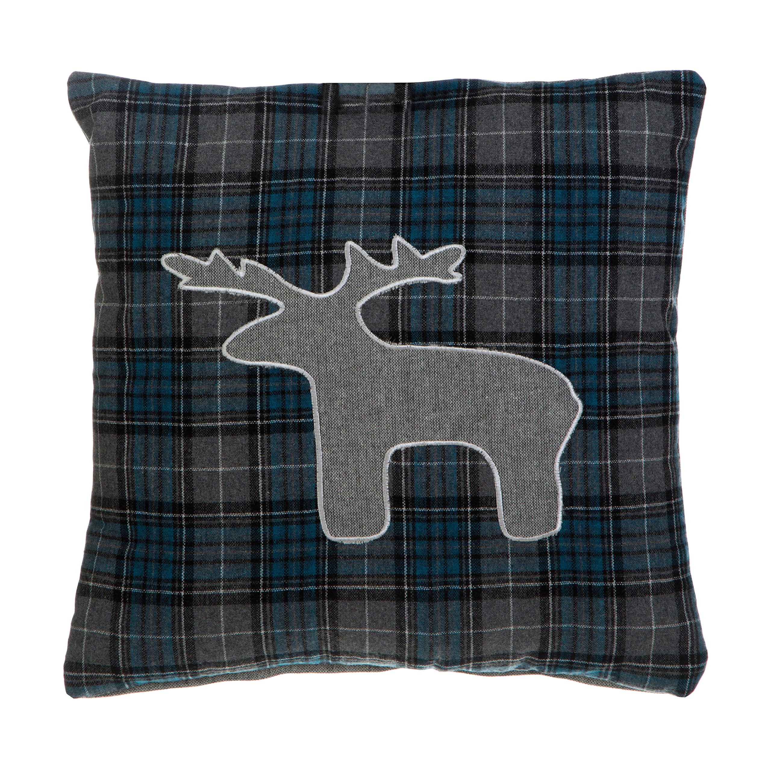 Heritage Stag Cushion - Blue