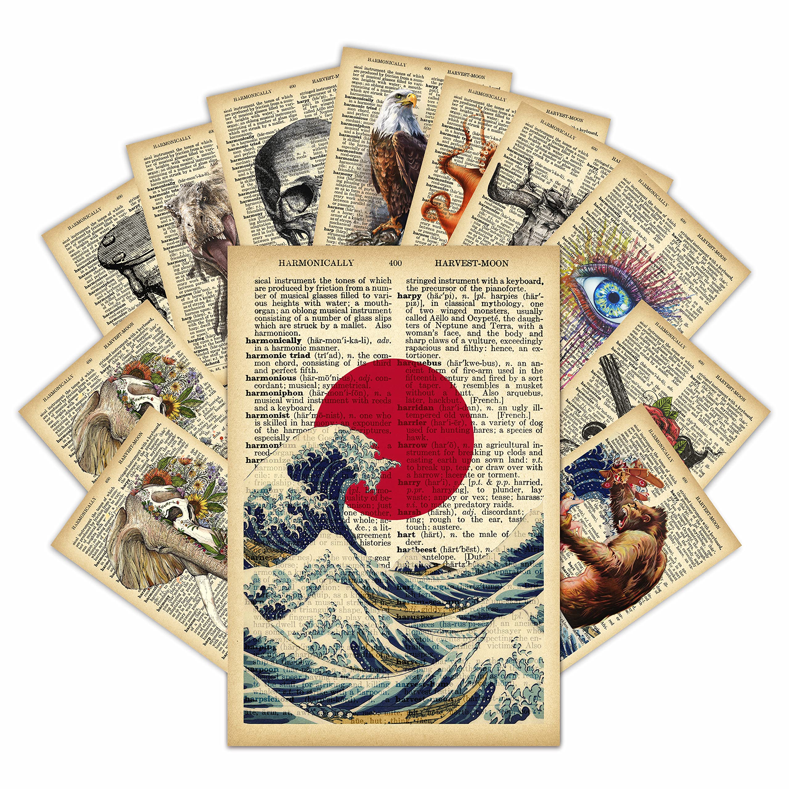 Buy HK Studio Vintage Posters Decal with Dictionary Art Print Bigger