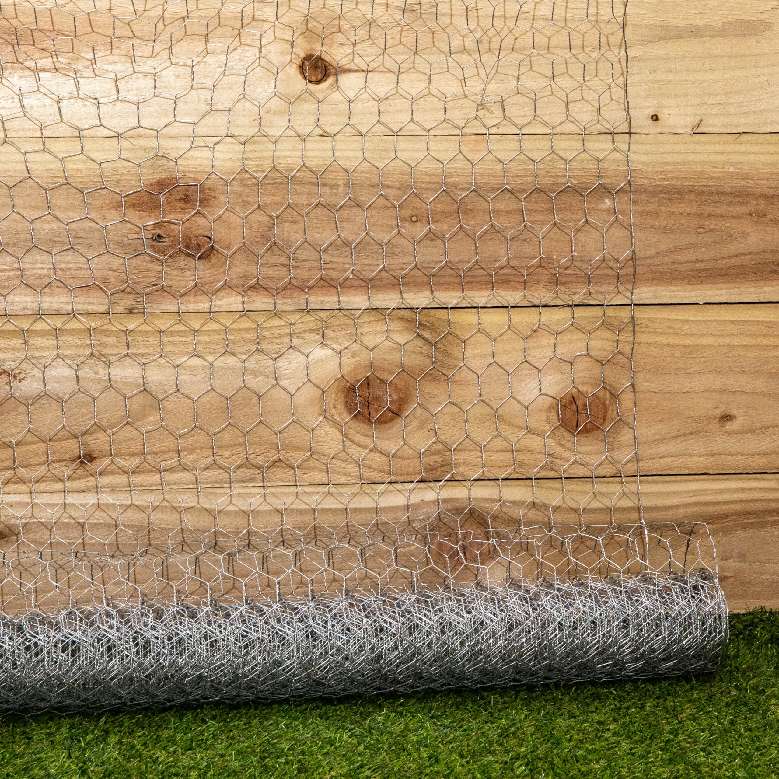 5m x 0.9m x 25mm Galvanised Chicken Wire Garden Netting / Fencing