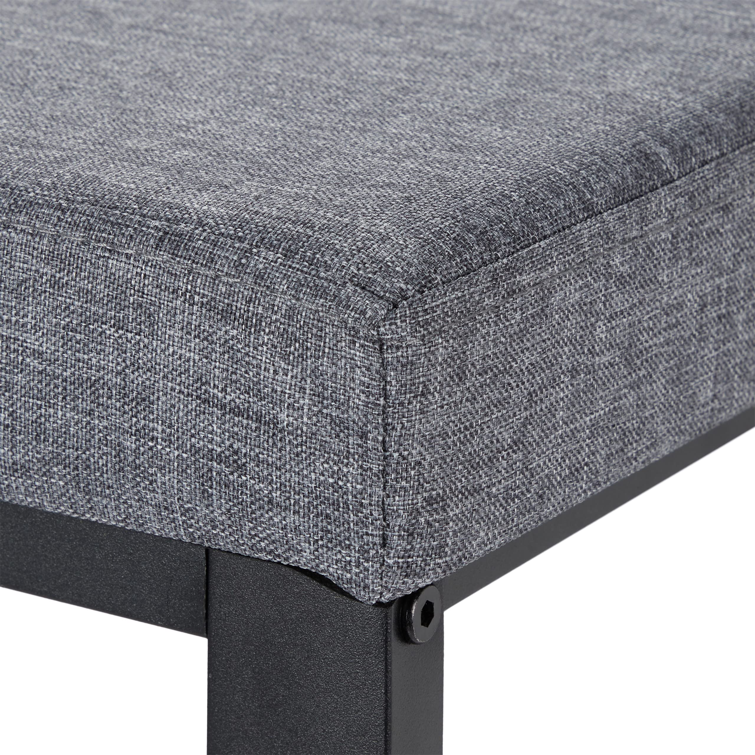 Relaxdays Banco Zapatero Recibidor, Balda Zapatos, Asiento Acolchado, Descalzadora Pasillo, 50,5x81x32 cm, Negro y Gris