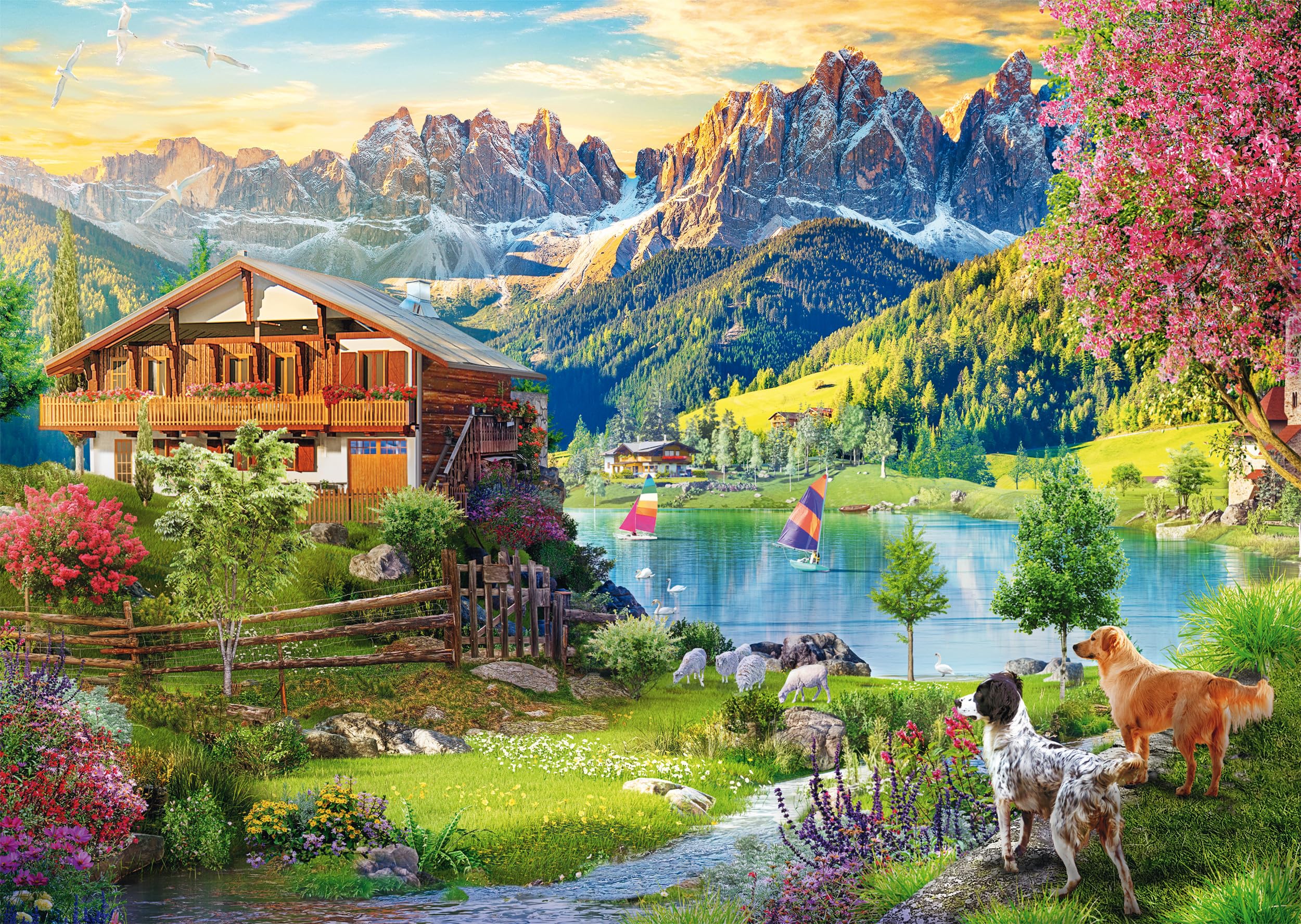 Schmidt Spiele 58886 Rekreacja w Dolomitach, puzzle 1000 elementów