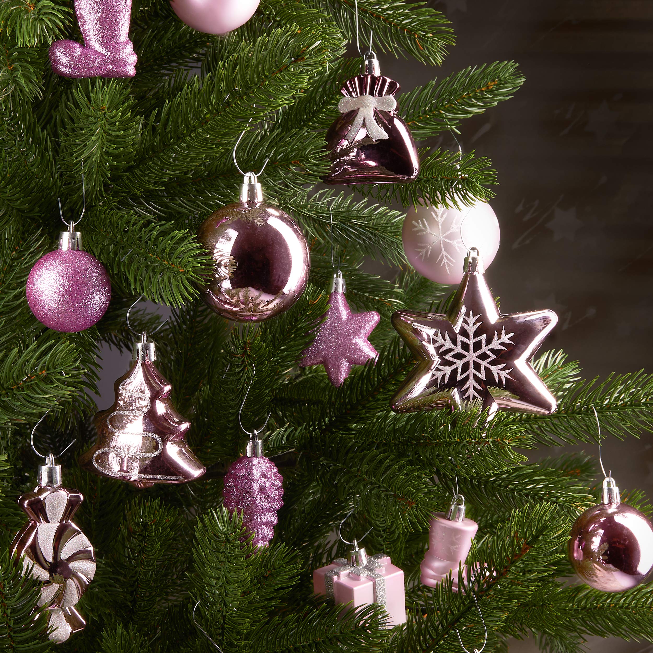 Amazon.co.jp: BRUBAKER 77点セット クリスマスツリーデコレーション