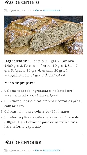 Receitas da Vovó