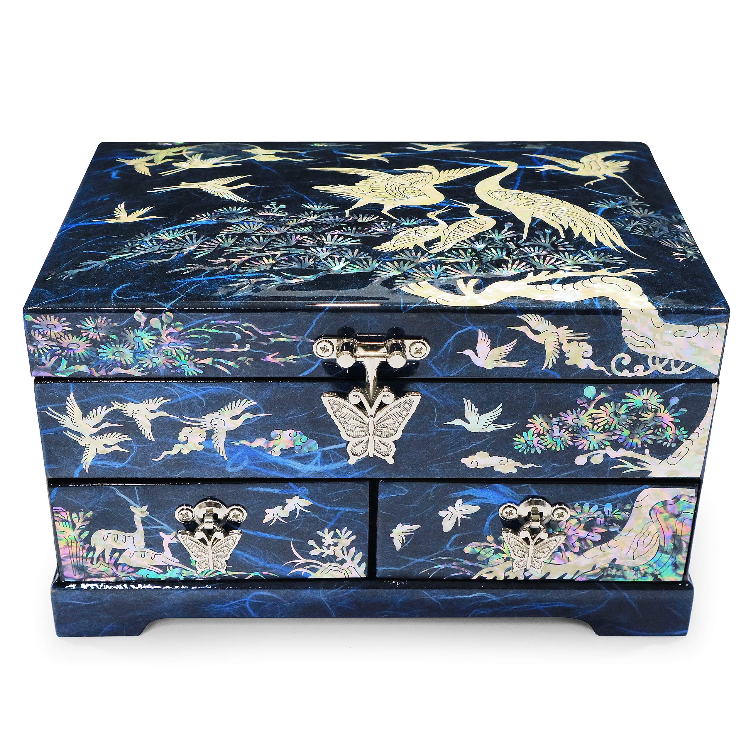 MADDesign Mother of PearlMADDesign Mother of Pearl RA-074 Jewelry Box, Blue