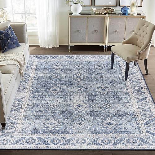 Miniatura 2 de ReaLife - Alfombra lavable a máquina, para sala de estar, dormitorio, baño, cocina, entrada, oficina, antideslizante, con pelo bajo, resistente a