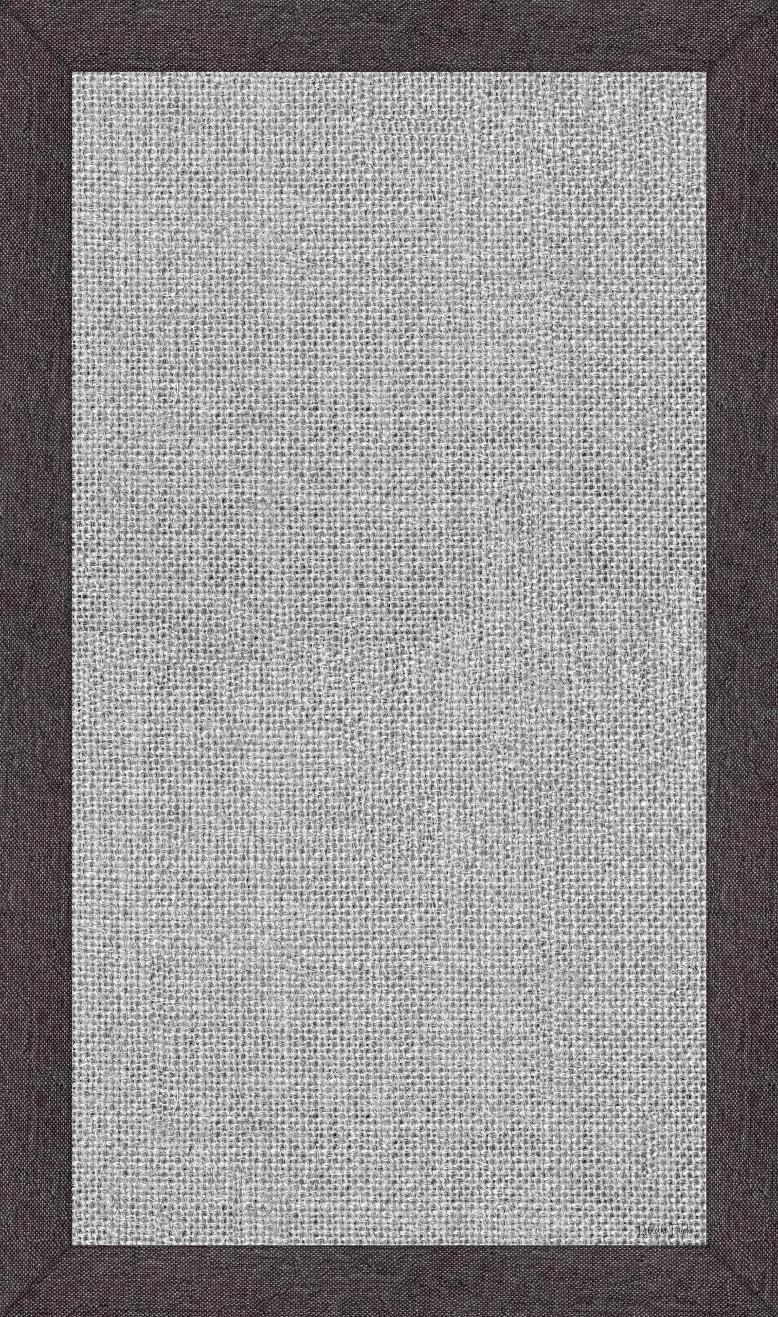 DobleUve Estudio Alfombra Vinílica Impresa Yute Marco | Gris | 100x150 | Alfombra Cocina Lavable Antideslizante | Alfombra Vinilo Salón | Alfombra Verano | Suelo de Vinilo