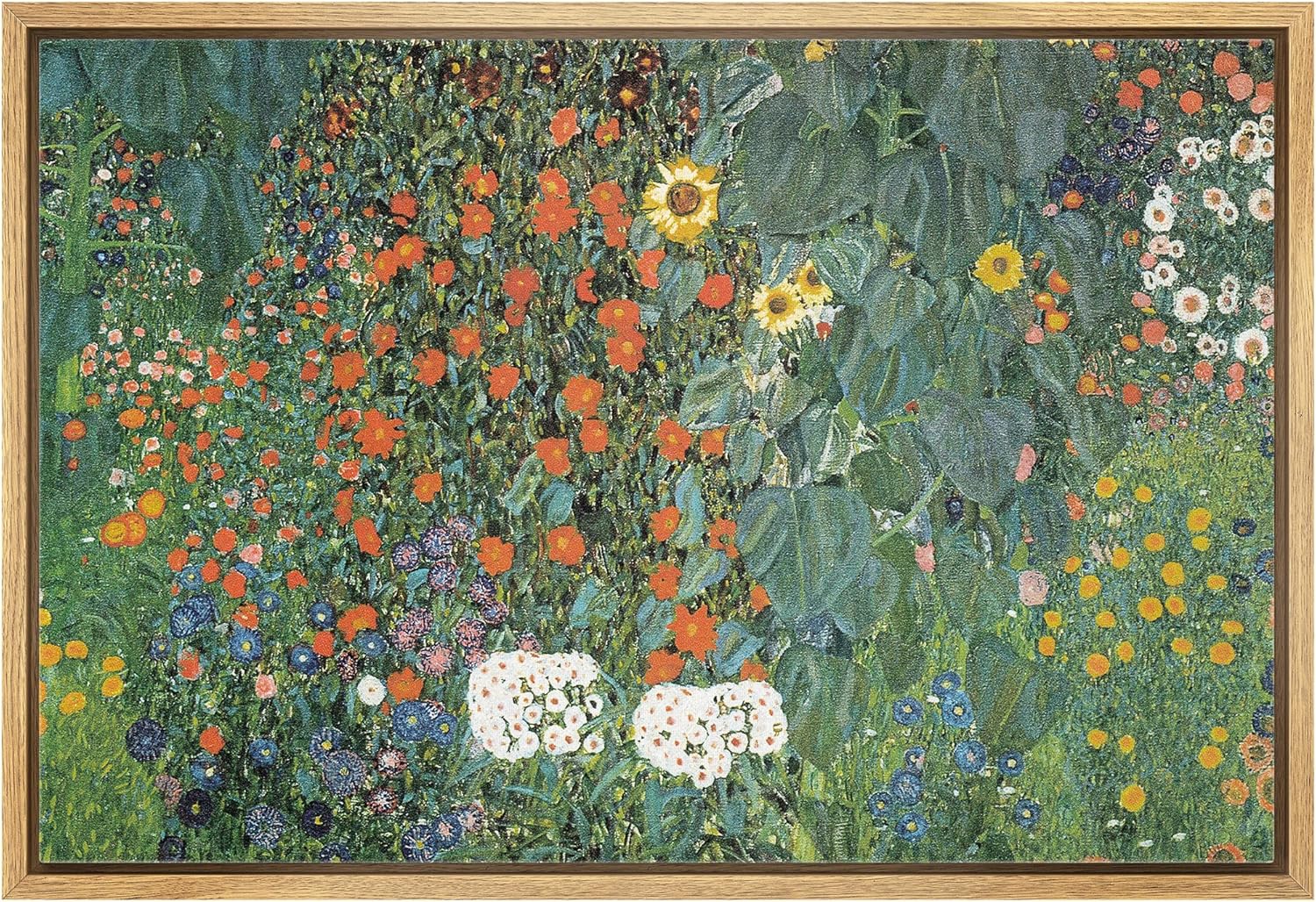 wall26 Framed Canvas Print Wall Art Poppy Fields Near Argenteuil Claude Monet Classical Illustrations Fine Art Decorative Vintage Watercolors Zen for Living Room, Bedroom, Office - 24"x36" Natural