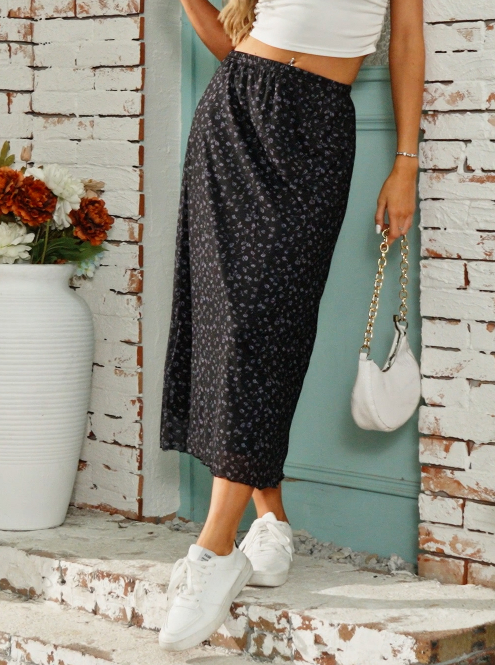 Amazon.com: Avanova Women's Ditsy Floral High Waisted Skirts