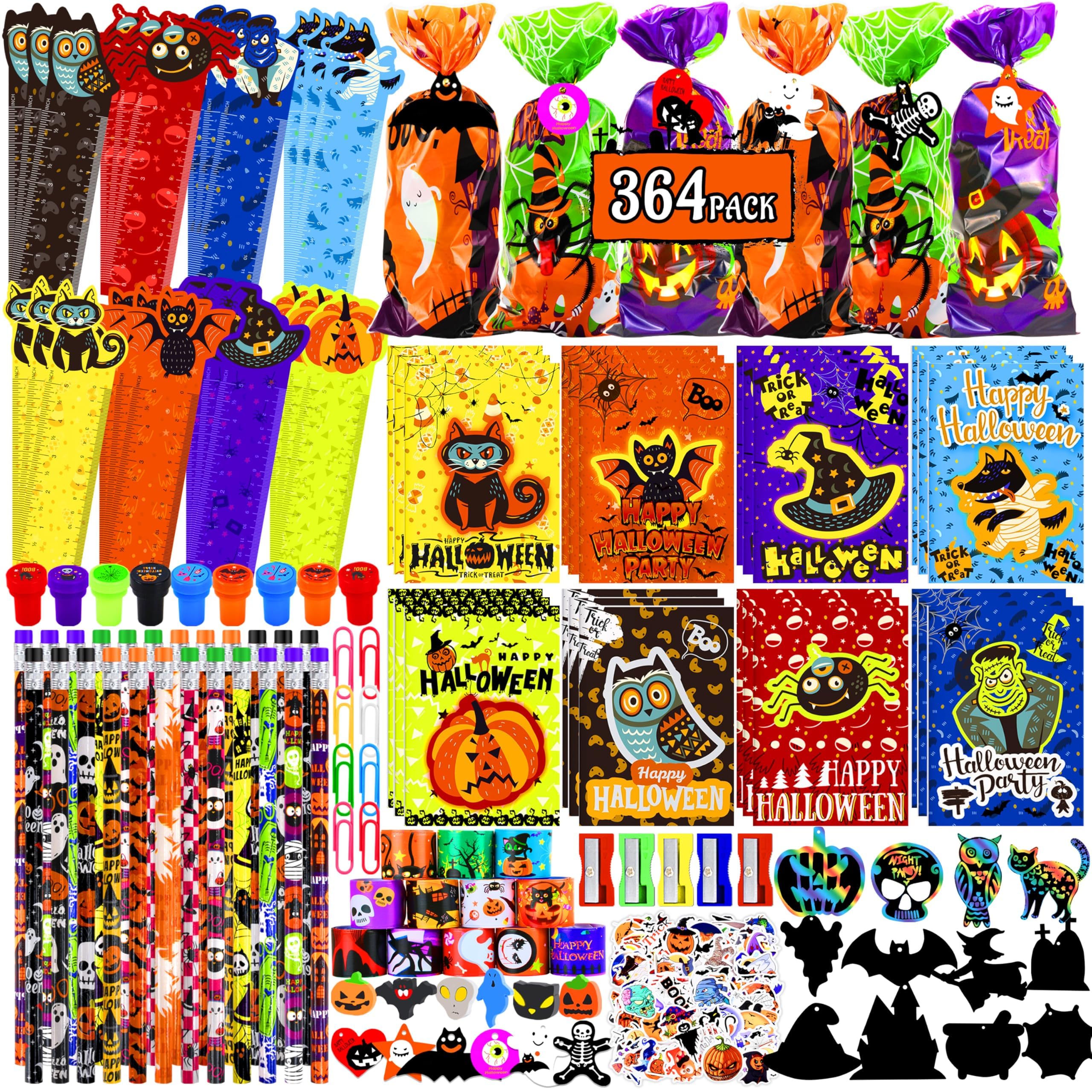 Amazon.com: PURPERCAT Halloween Party Favors Bulk, 364 Pcs Large ...