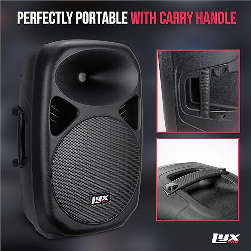 Miniatura 5 de LyxPro Sistema PA de 12" Potente Sistema de Altavoces Activos Portátiles Compactos con Ecualizador, Bluetooth, Ranura para Tarjeta SD, USB, MP3,