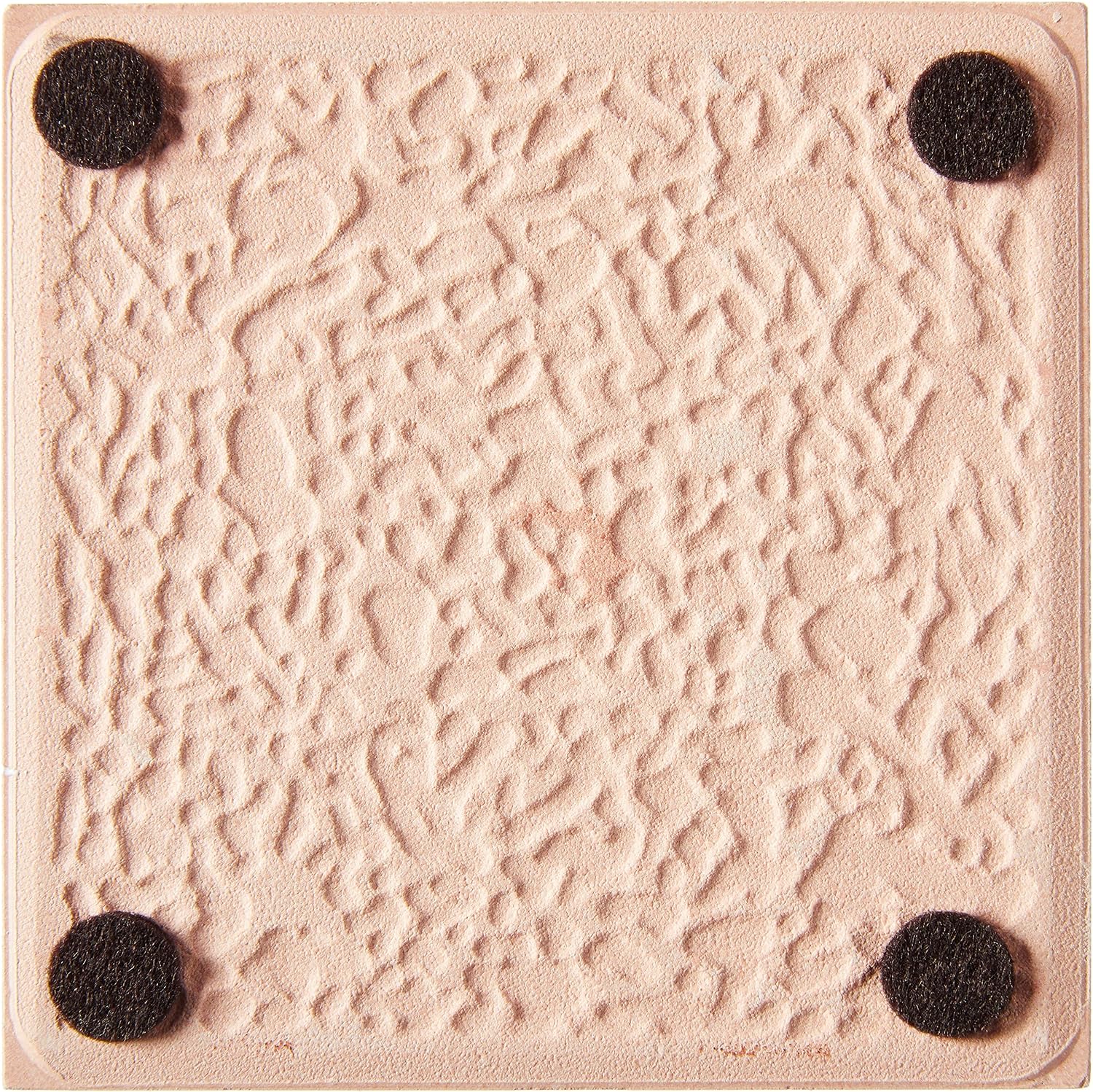 3D Rose Teal Distressed Country Wood Effect Ceramic Tile Coasters, Multicolor