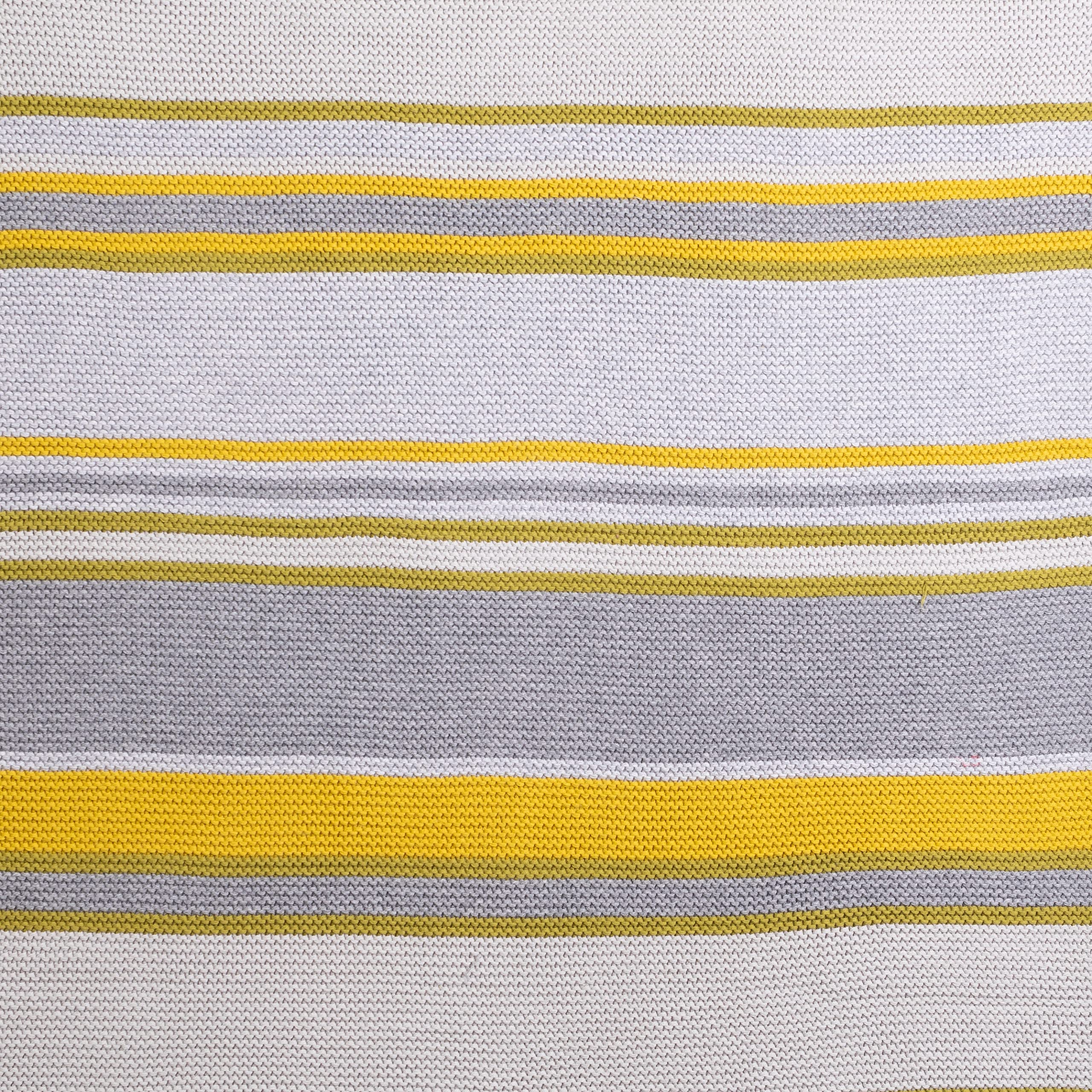 Cosatto Knitted Stripe Blanket – Grey/Yellow