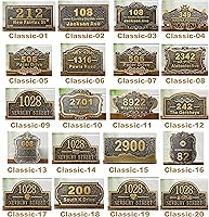 Vista 9 de Placa personalizada de dirección de casa de 12 pulgadas, números fundidos para exteriores, placa de señal de dirección personalizada con nombre