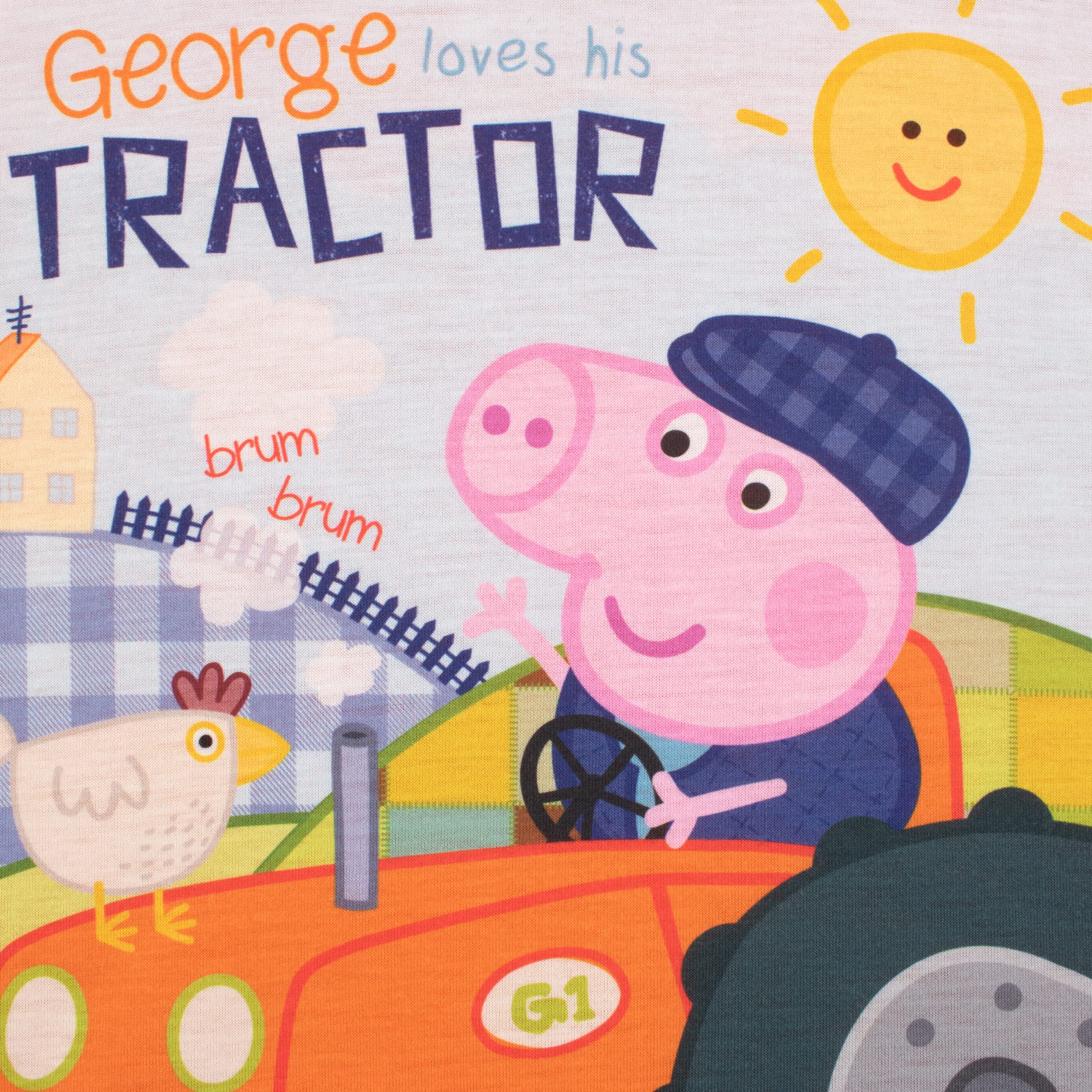 Peppa Pig Ragazzi George Pig Pigiama Fattoria Trattore Set di Pigiama a Maniche Lunghe per Bambini 6-7 Anni Arancione