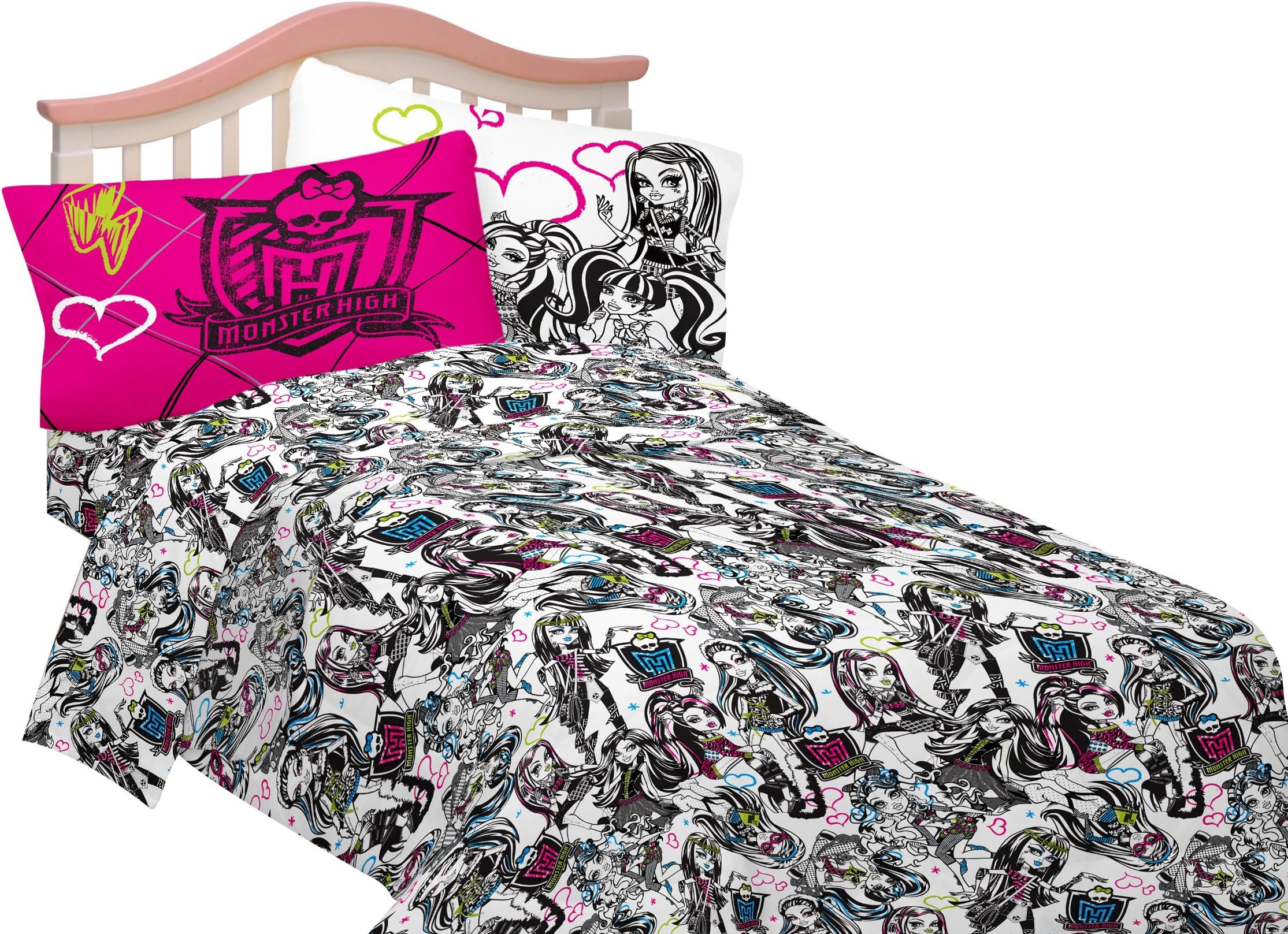Mattel Microfiber Sheet Set, Full, Monster High Ghouls Rule