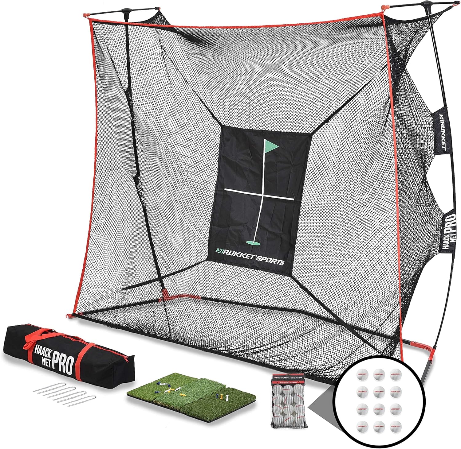Rukket 9x7x3 Haack Pro Golf Net TriTurf Hitting Mat