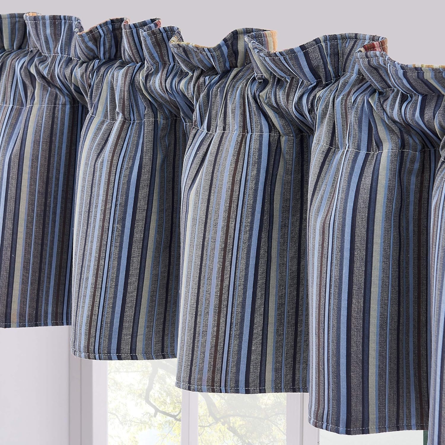 Greenland Home Katy Window Valance Red 84 x 21