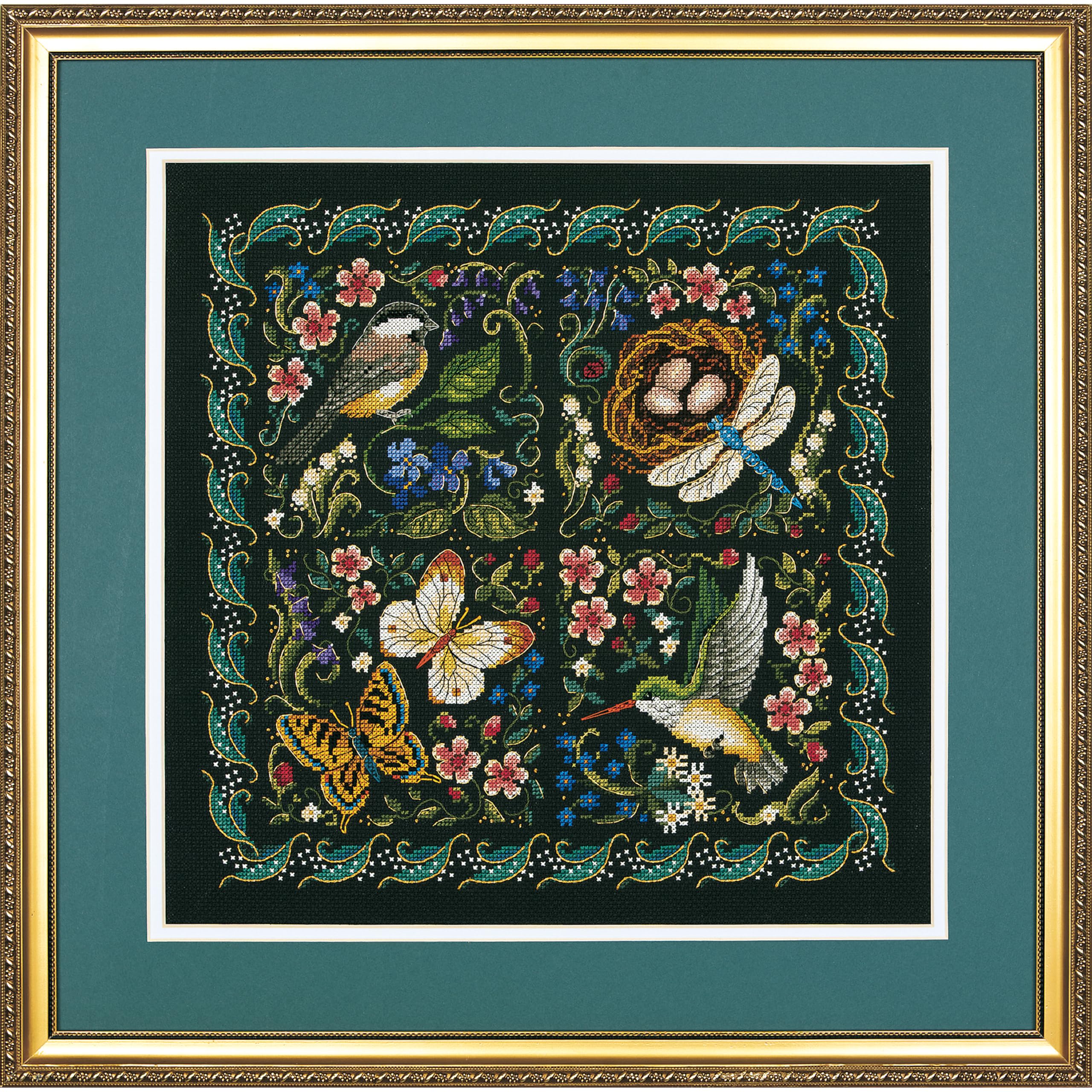Dimensions 3824 Gold Collection The Finery of Nature Zaawansowany zestaw do haftu krzyżykowego, 35 cm x 35 cm, wielokolorowy, wielokolorowy