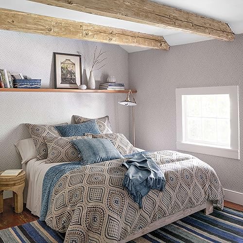 Miniatura 3 de Pine Cone Hill Parisienne - Colcha de pizarra de terciopelo, tamaño King, patrón sólido azul