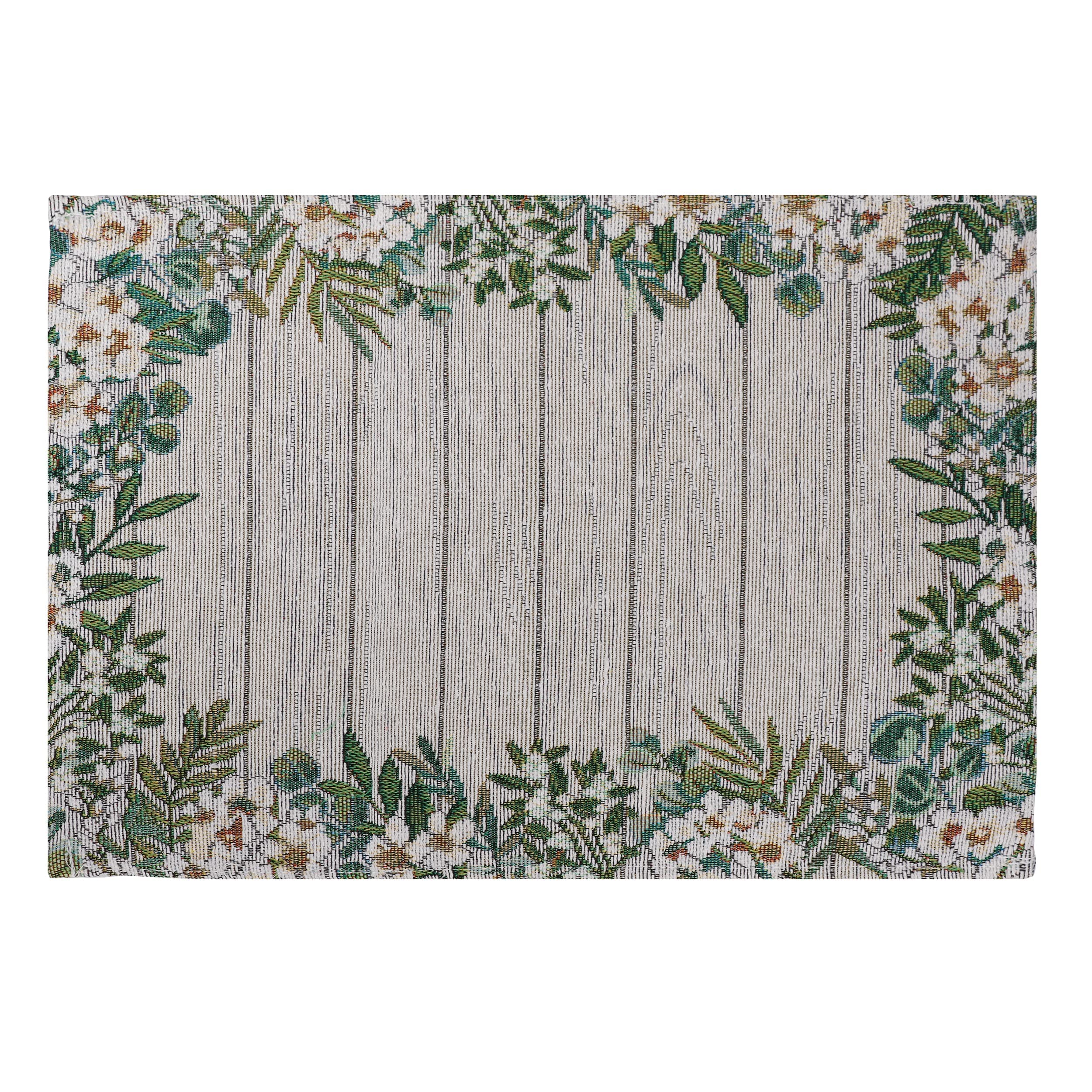 Rangoli Cotton Table Mats - Set of 4 Floral Design -18 Rangoli Cotton Table Mats - Set of 4 Floral Design -18