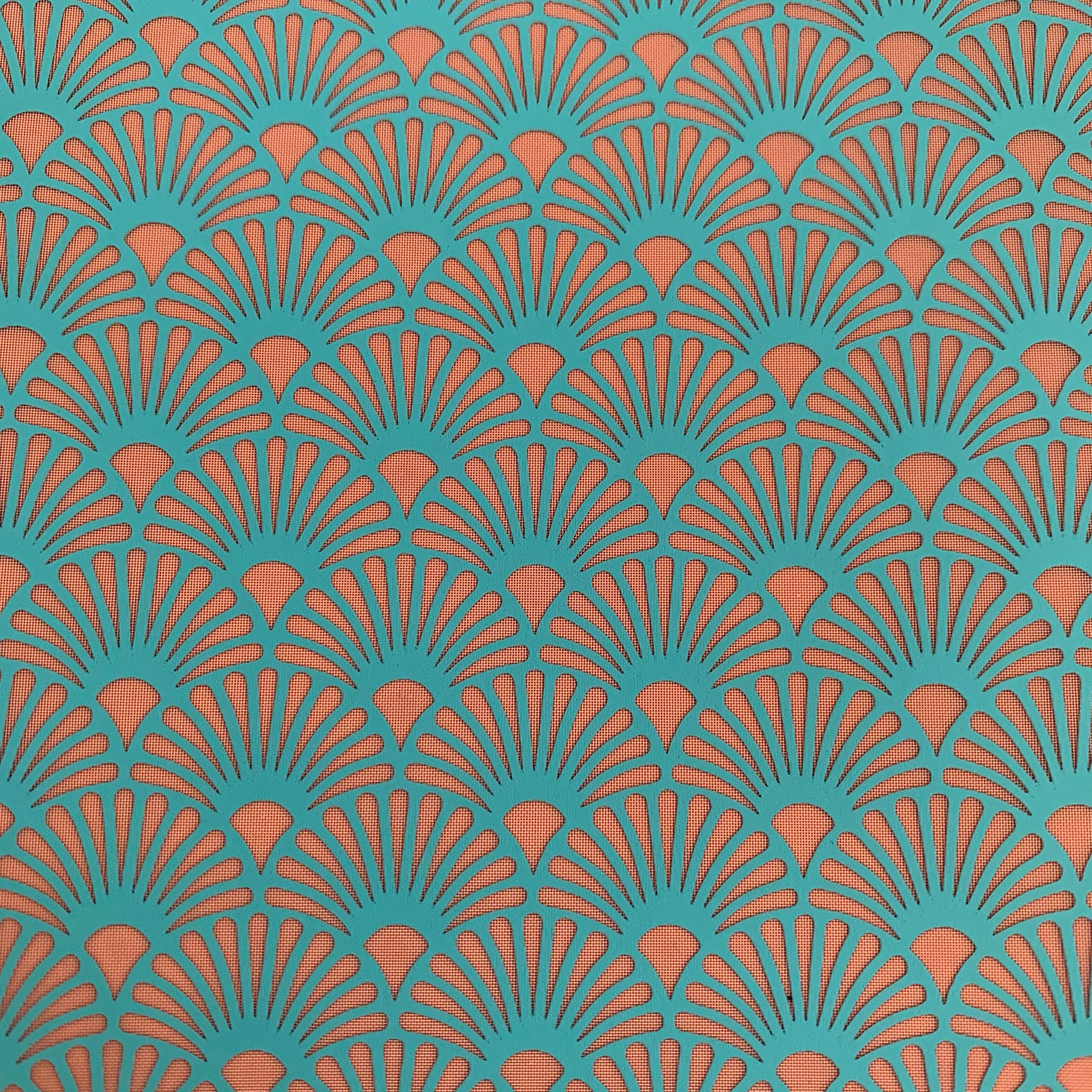 CreateAlong Silk Screen Light The Way Art Deco Fans Stencil for Polymer Clay Jewelry Mixed Media