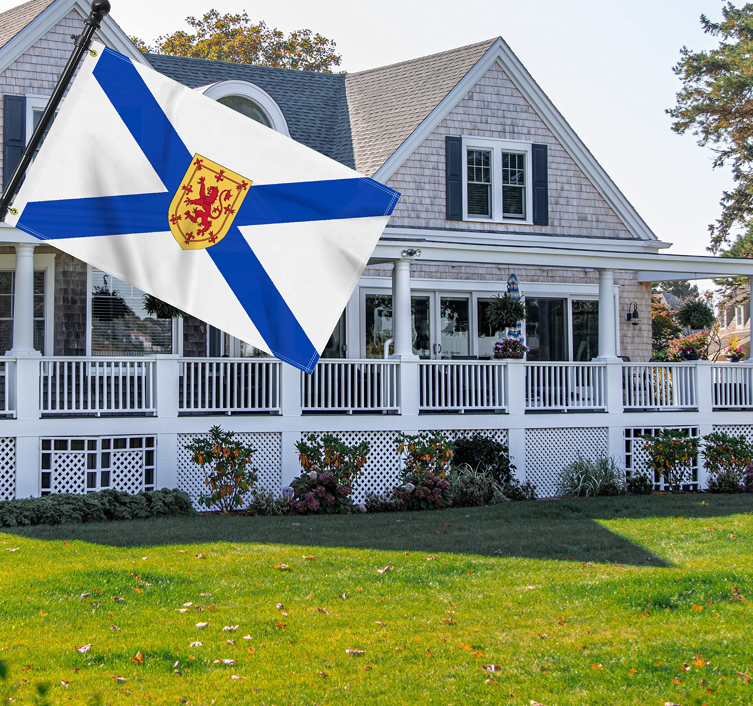 Nova Scotia Flagge 90x150 Cm – 100D Polyester, Outdoor-tauglich Mit Messingösen Für Garten, Terrasse & Events