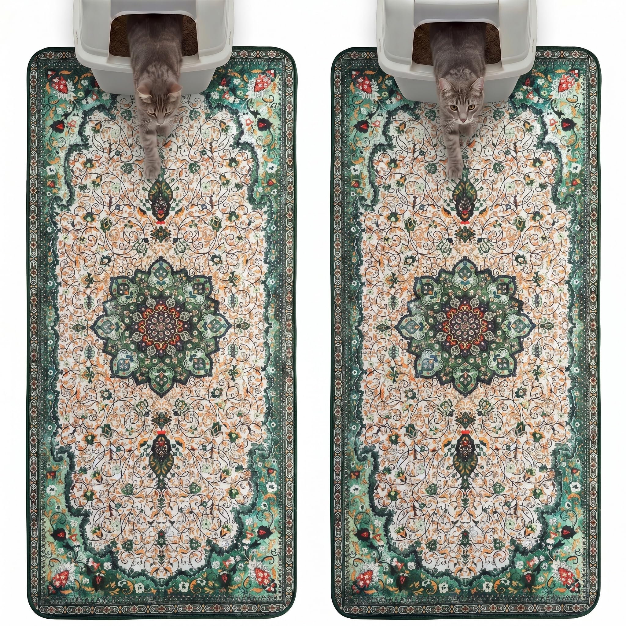Tapis hygiéniques pour chiens antidérapants et lavables Hompet grand format vert x2