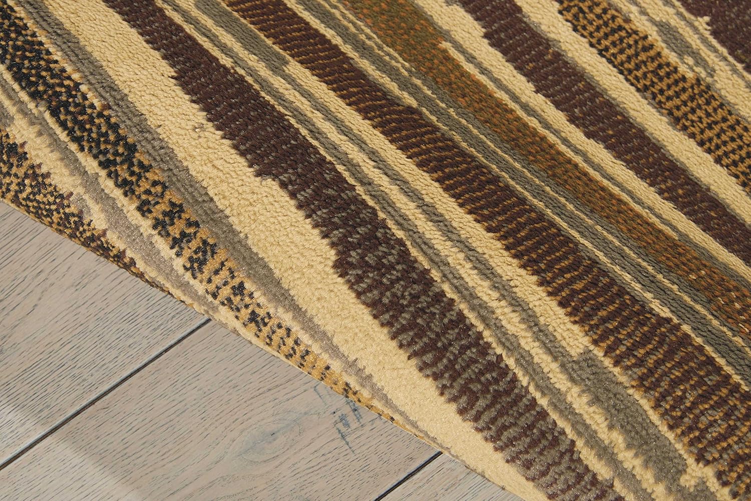 Nourison Home Paramount Modern Beige 7'10" x 10'6" Area -Rug, Easy -Cleaning, Non Shedding, Bed Room, Living Room, Dining Room, Kitchen (8x11)