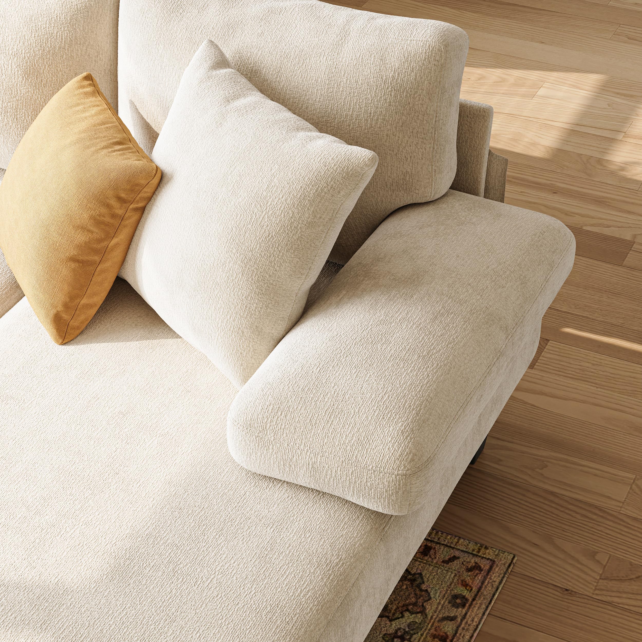 TXTINSCOUCH Txtin's Sleeper Sofa with Pull Out Couch Bed | 112 Inch Couches for — product photo
