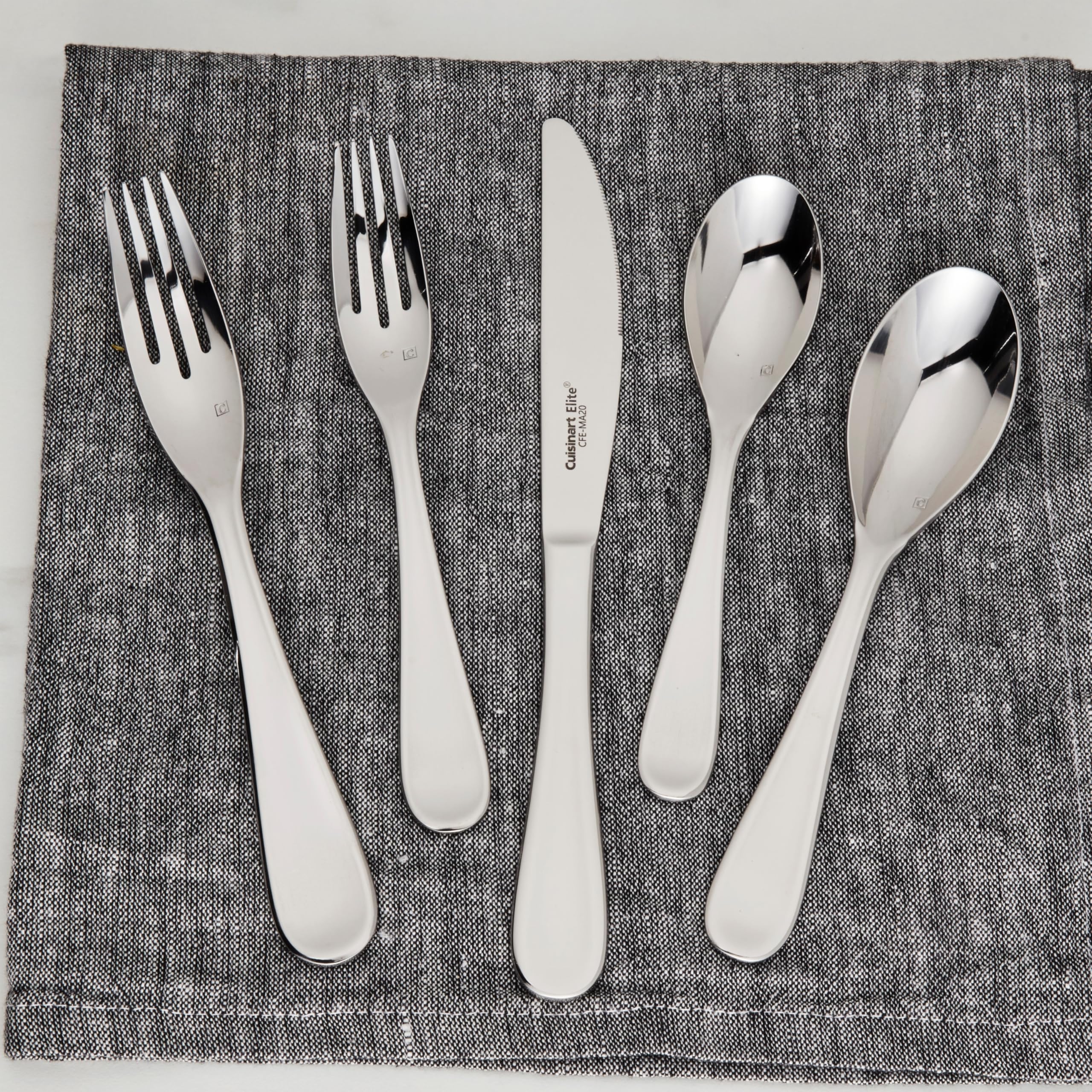 Cuisinart Flatware Elite Maree Collection, Silver, CFE-MA20 — Amazon image 4