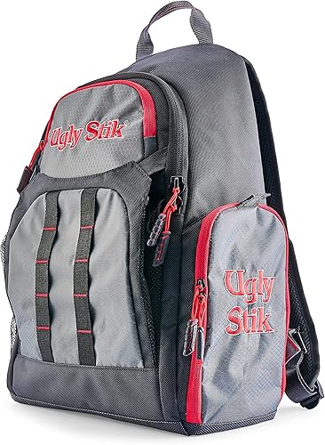 Miniatura 3 de Plano Molding Ugly Stik 3600 Mochila de pesca, incluye 2 cajas de aparejos 3650 StowAway, mochila de aparejos de pesca con correas acolchadas para