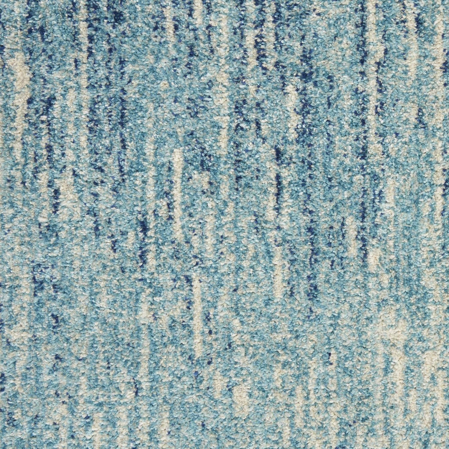 Nourison Home Passion Navy Light Blue 2'2" x 7'6" Area Rug - Easy Clean, Non Shedding, Bed Room, Living Room, Dining Room, Kitchen (8' Runner)