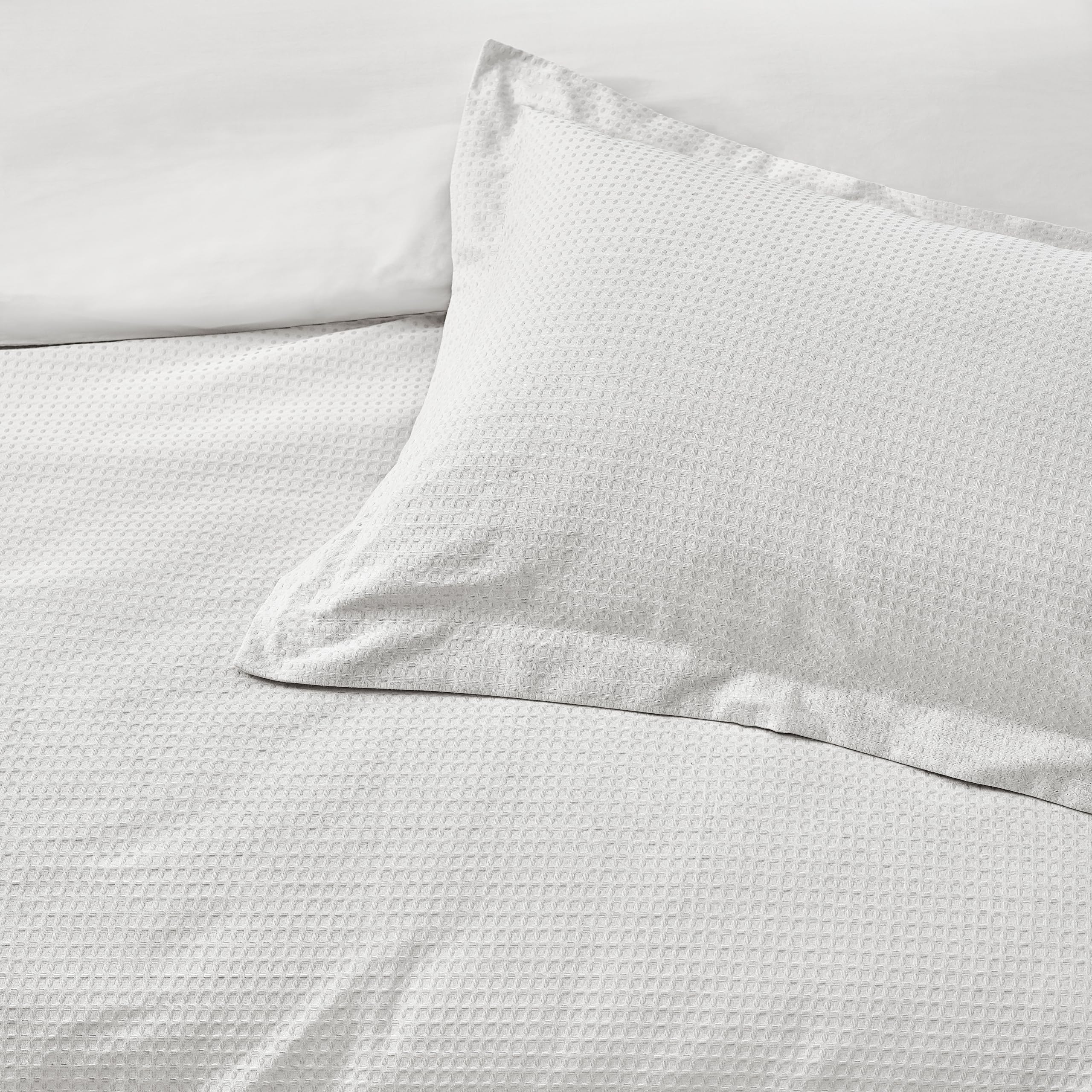 The Linen Yard Zestaw pościeli bawełnianej o fakturze waflowej