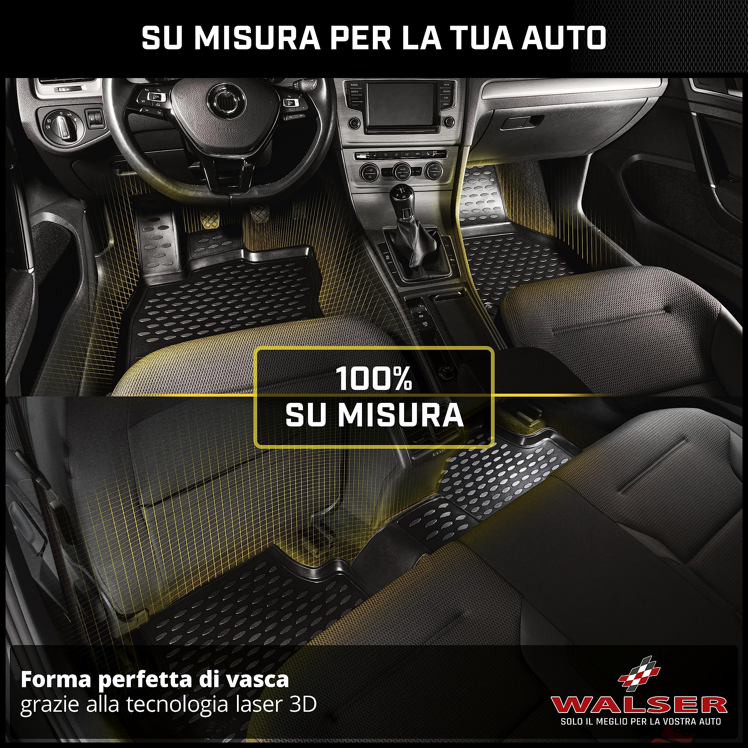 Tappetini in gomma per Ford C MAX - Walser