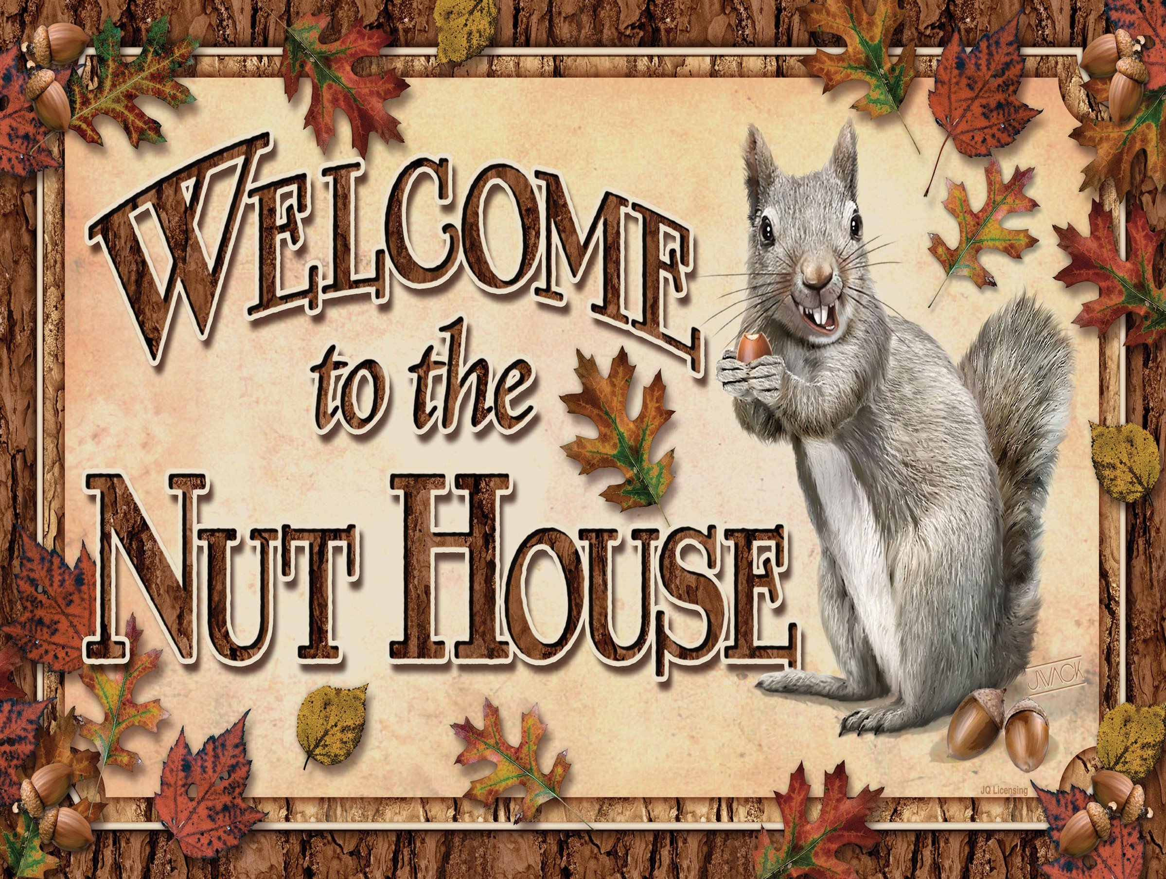 Shawprint Limited Shawprint Welcome To The Nut House Retro Metal Fridge Magnet 100Mm X 75Mm (313F)