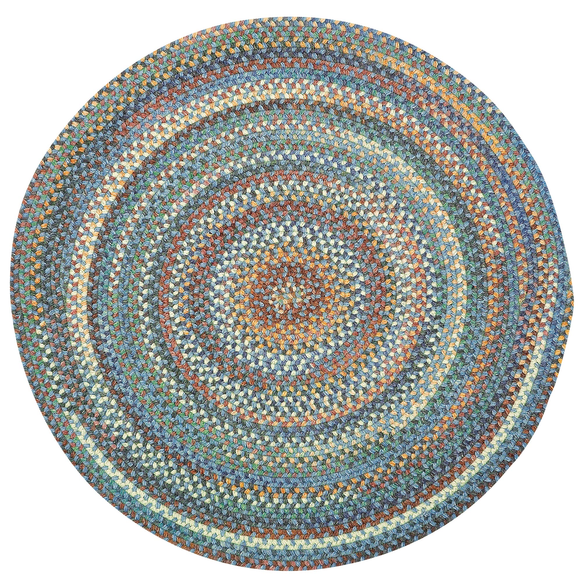 Capel American Heritage Legacy Blue 5'0"X5'0" Round Braided Rug