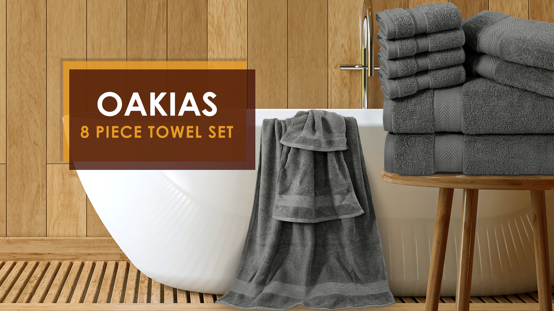Amazon.com: Oakias Premium Towel Set 600 GSM 8 Piece Green - 100