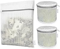 Vista 17 de 4 bolsas de malla de panal para ropa delicada con cremallera, bolsas de lavado de ropa para ropa interior, lencería, brasier, blusa, medias