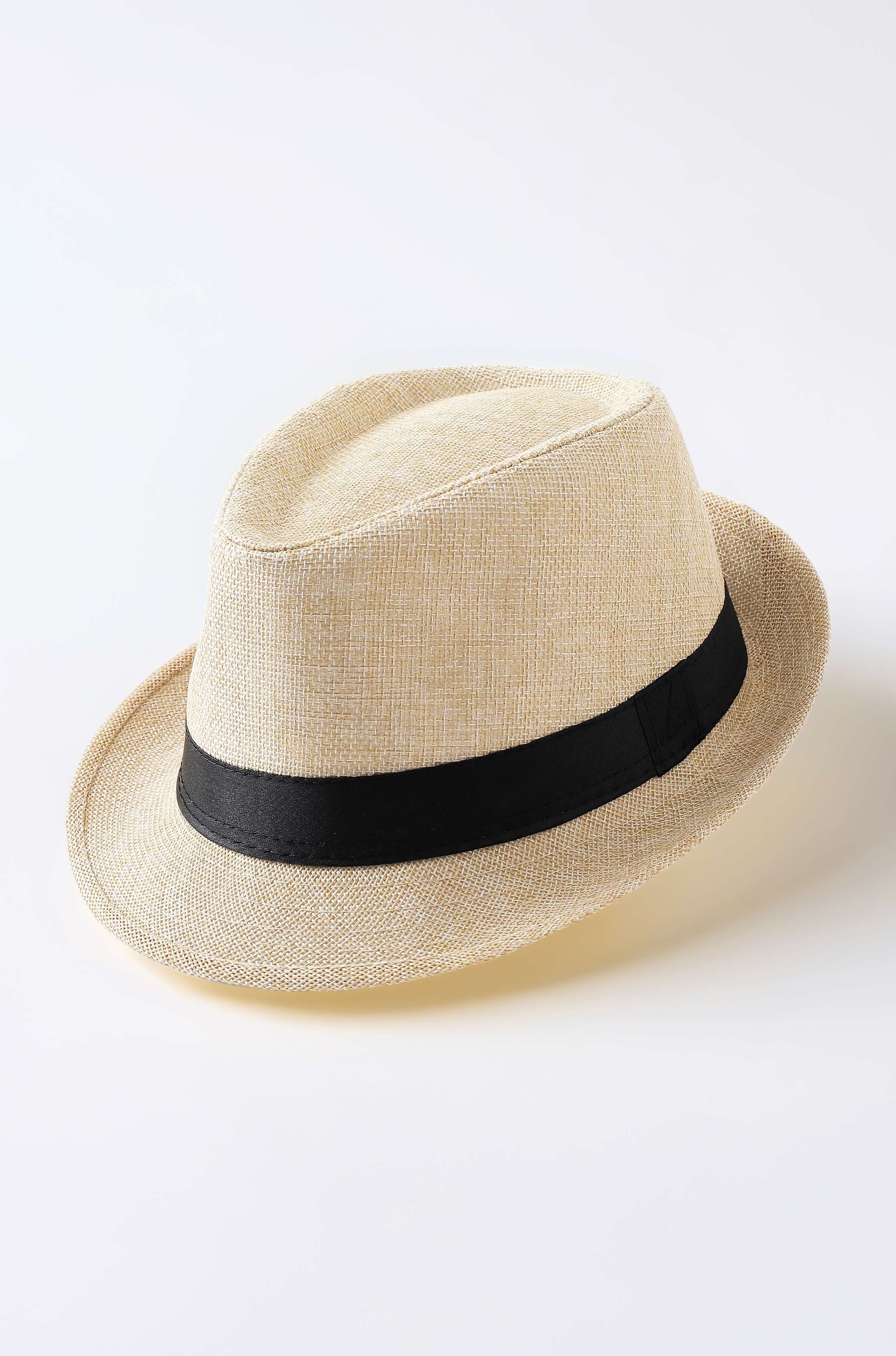 BABEYOND Straw Fedora for Men - Panama Trilby Short Brim Summer Sun Hat