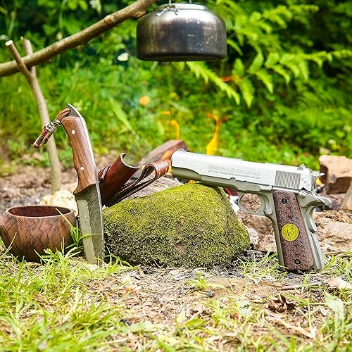 Miniatura 6 de URAY 1911 Medallón NRA de tamaño completo y empuñaduras de pistola de bandera