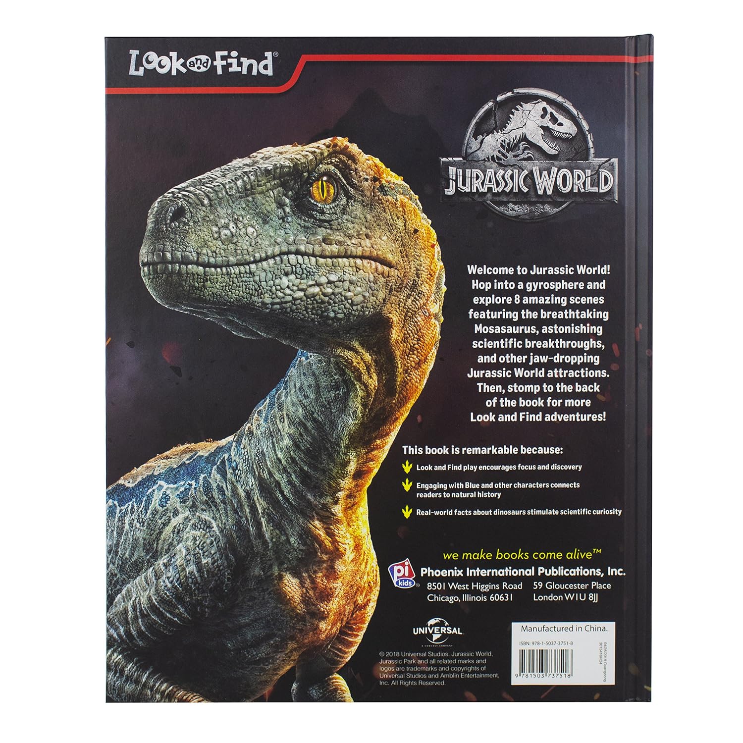 Jurassic World Look and Find Activity Book - PI Kids      Hardcover – Picture Book, April 28, 2018